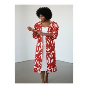 Dorinda Clark Cole DCC Dress Suit 14 Orange Floral Long Jacket Church Praise